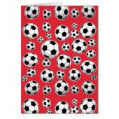 Red Funny Soccer Ball Pattern (Front)