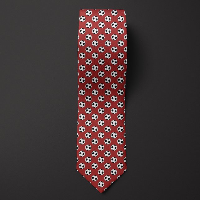 Red Futbol Soccer Ball Neck Tie (Creator Uploaded)