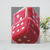 Red Fuzzy Dice (Standing Front)