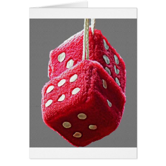 Red Fuzzy Dice Cards (Front)