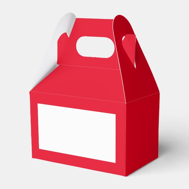 Red Gable Favor Box (Front Side)