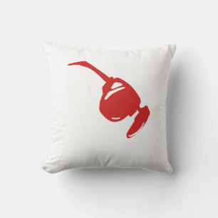 Red Gamer Aesthetic Pillow   Futuristic Tech Circu