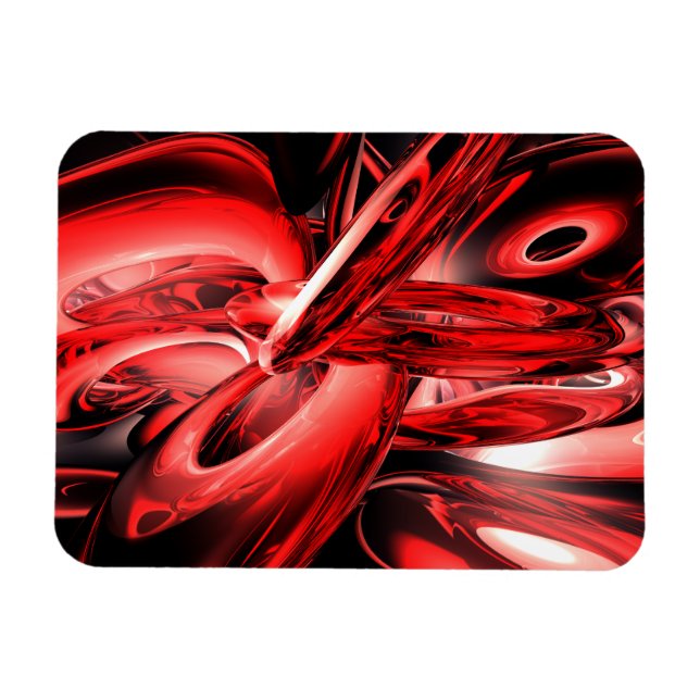 Red Gamma Radiation Abstract Large Magnet (Horizontal)