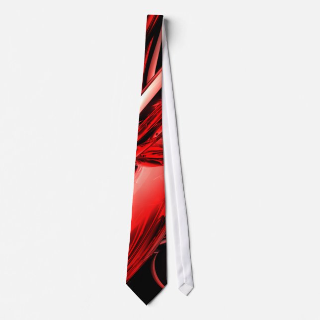 Red Gamma Radiation Abstract Tie (Front)