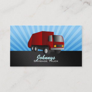 Red Garbage Truck Business Cards