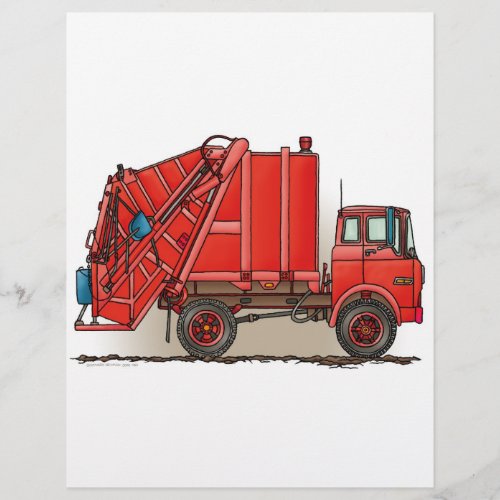 Red Garbage Truck Flyer