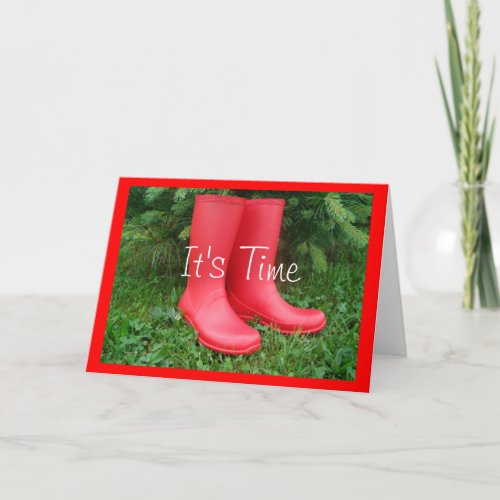 Red Garden Boots any card
