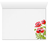 Red Garden Poppies Card (Inside Horizontal (Bottom))