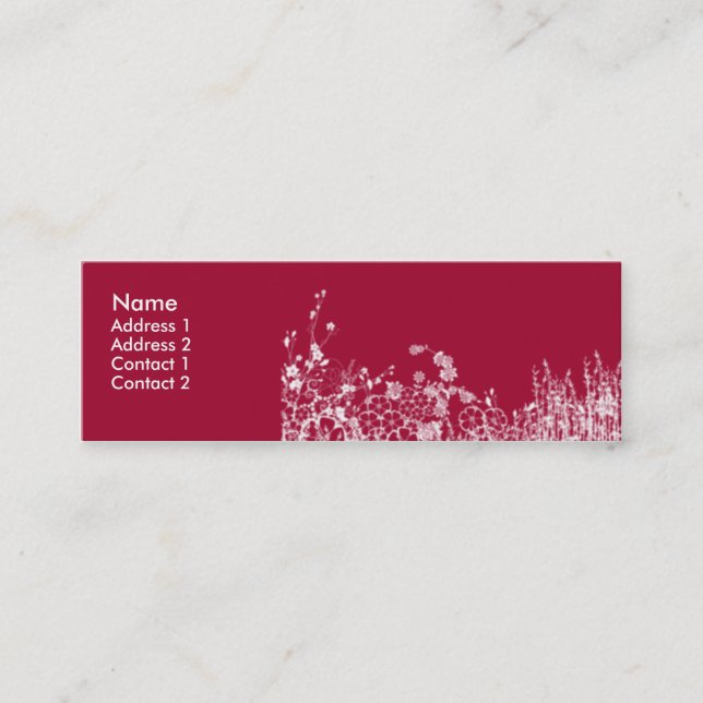 red garden - skinny mini business card (Front)