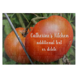 Red Garden Tomatoes Personalized   Cutting Board