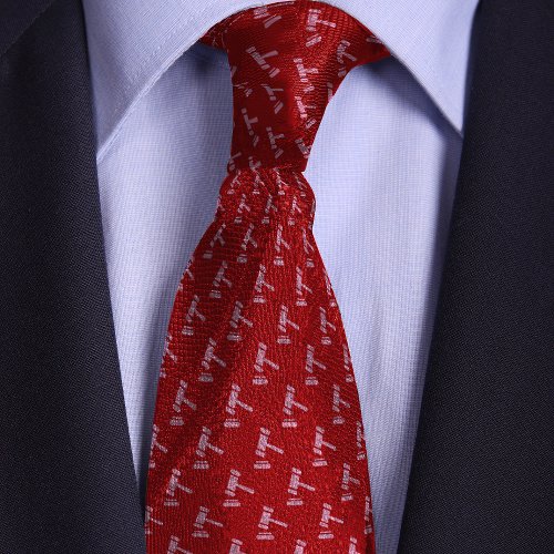 Red Gavel Pattern Attorney Neck Tie