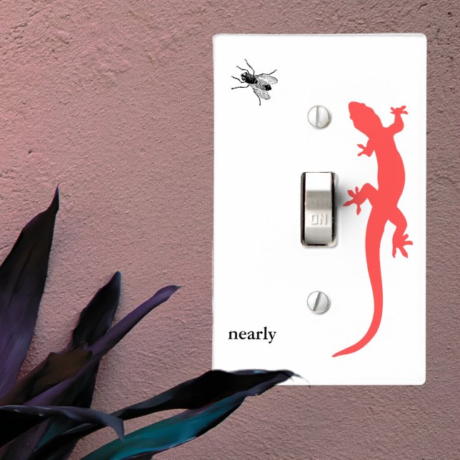 Red Gecko and Fly Light Switch Cover (Creator Uploaded)