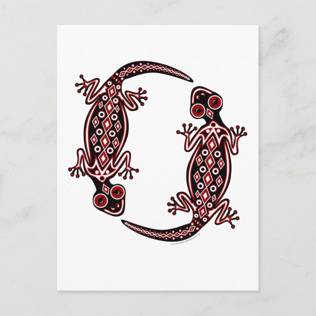 Red Geckos Totem Postcard (Front)