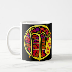 Red Gemstone Colored Scorpio Symbol Coffee Mug