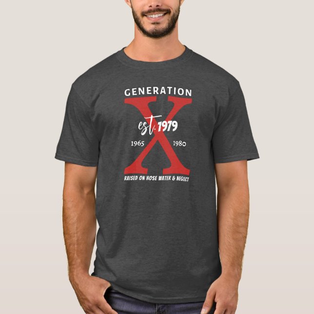 Red Generation X Personalize Your Year T-Shirt (Front)