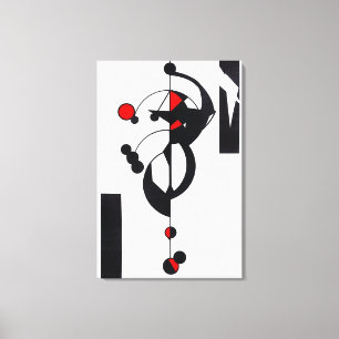 "Red Geo Design" Fine Art Canvas Print