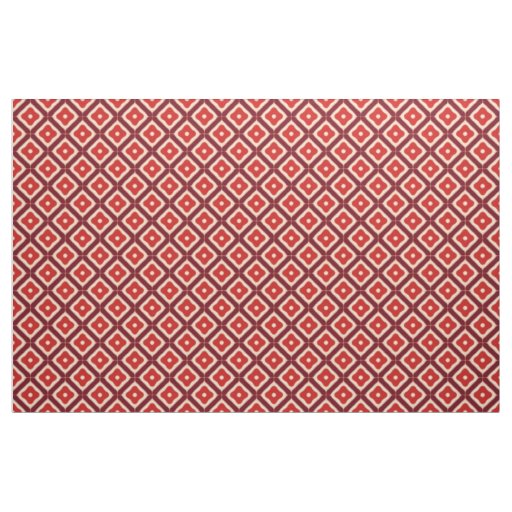 Red Geometric Abstract Design Fabric