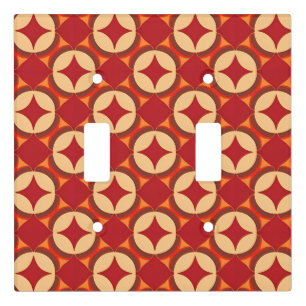 Red Geometric Abstract Design Light Switch Cover