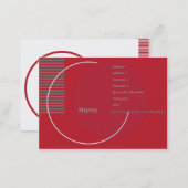 Red Geometric - Chubby Business Card (Front/Back)
