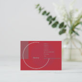 Red Geometric - Chubby Business Card (Standing Front)
