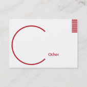 Red Geometric - Chubby Business Card (Back)