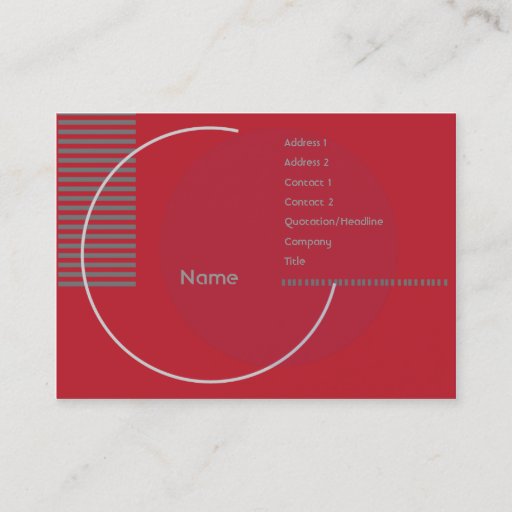 Customizable Red Geometric - Chubby Business Card