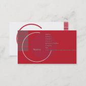 Red Geometric Circle - Business Business Card (Front/Back)