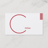 Red Geometric Circle - Business Business Card (Back)