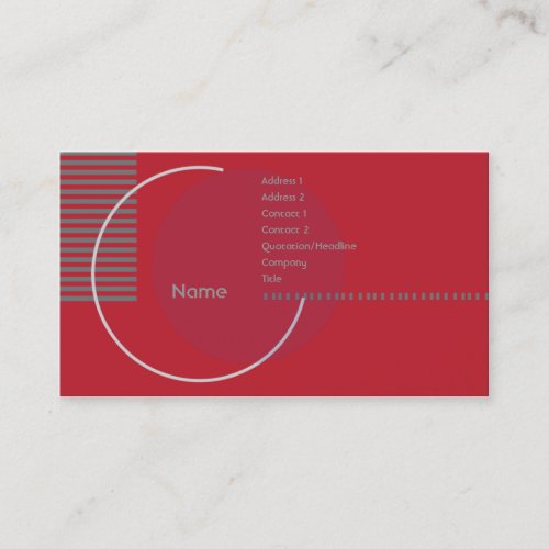 Red Geometric Circle - Business Business Cards