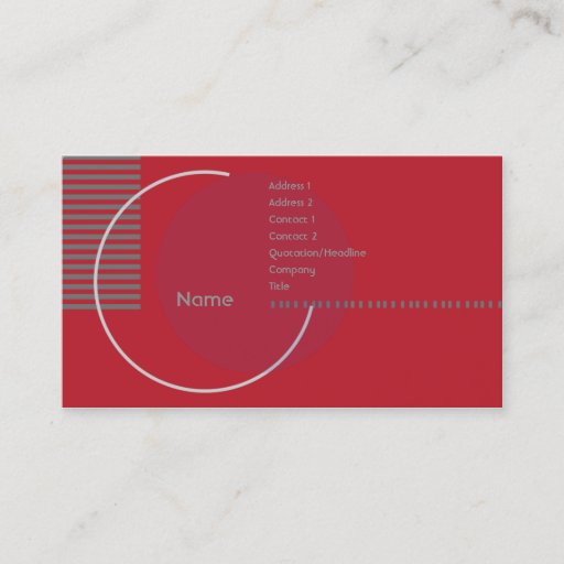 Customizable Red Geometric Circle - Business Business Cards
