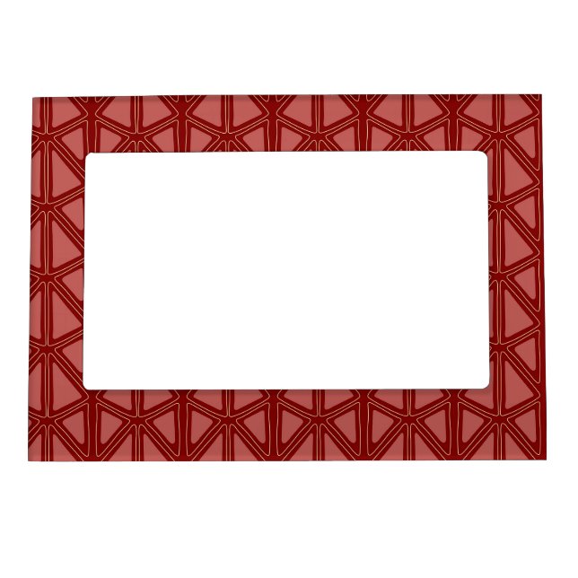🔴 Red Geometric Design For Modern Magnetic Frame (Front)