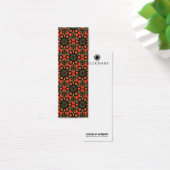 Red Geometric Floral Bookmark (Desk)