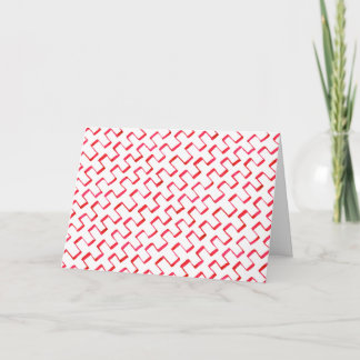 Red Geometric Painted Pattern Congratulations Card