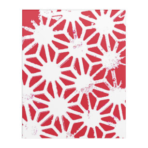 Red geometric pattern acrylic print