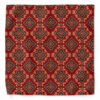 Red Geometric Pattern / Indian Print Bandana