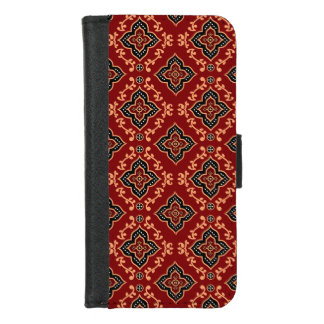 Red Geometric Pattern / Indian Print  iPhone 8/7 Wallet Case