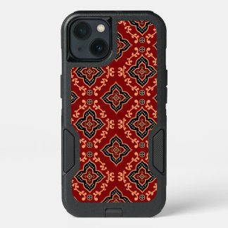 Red Geometric Pattern / Indian Print  iPhone 13 Case