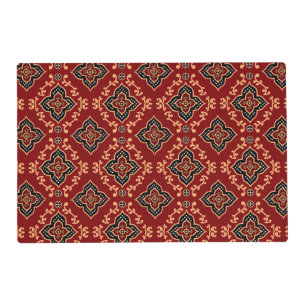 Red Geometric Pattern / Indian Print Placemat