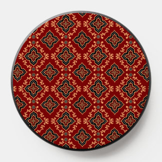 Red Geometric Pattern / Indian Print  PopSocket