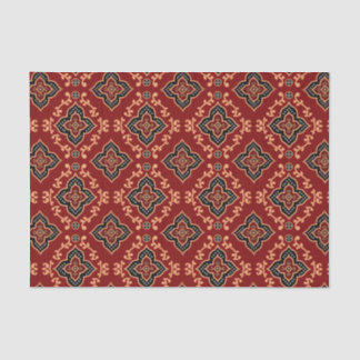 Red Geometric Pattern / Indian Print  Tissue Paper
