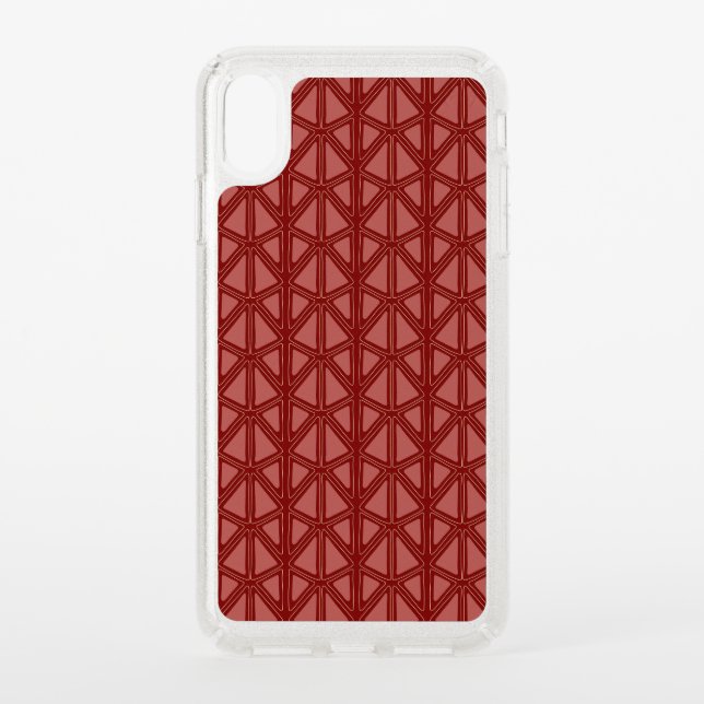 Red Geometric pattern Speck iPhone XS Max Case (Front)