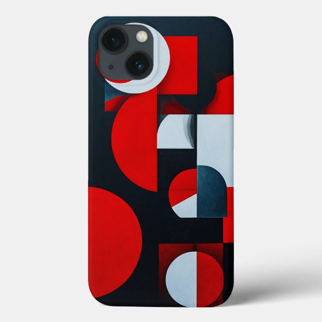 Red geometric shapes Case-Mate iPhone case (Back)