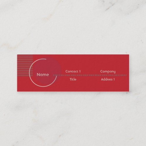 Red Geometric - Skinny Business Card