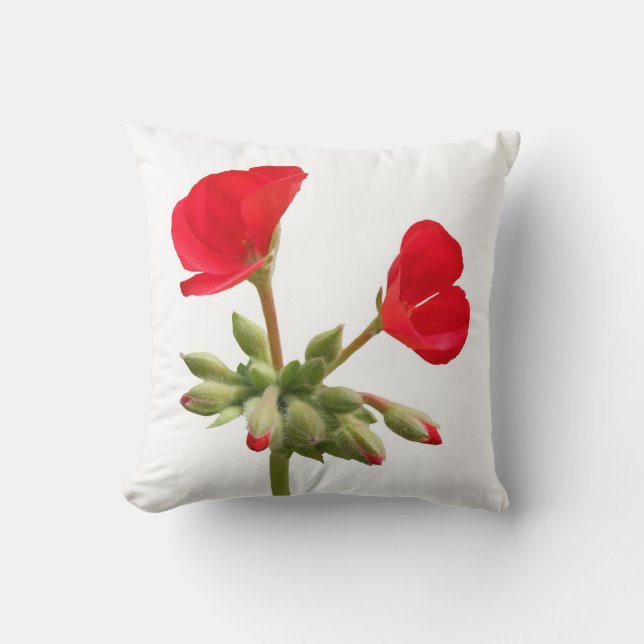 Red Geranium Pillow (Front)