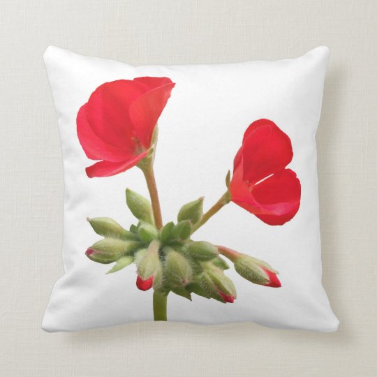 Red Geranium Pillow
