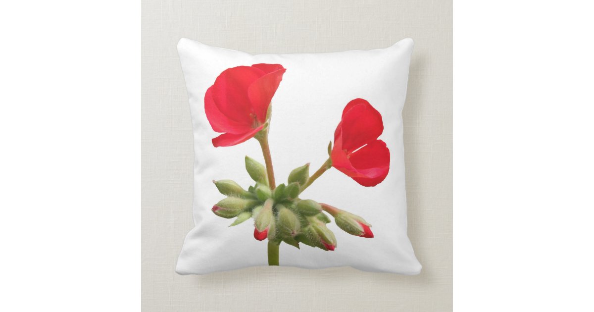Red Geranium Pillow