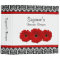 Red Gerber Daisy Black White Damask Recipe Binder