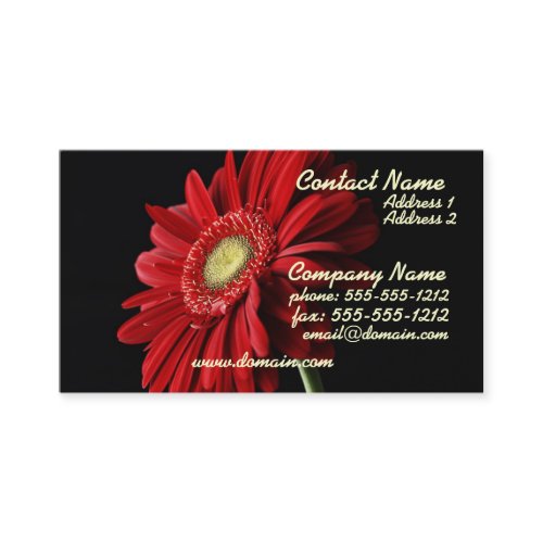 Red Gerber Daisy Business Card
