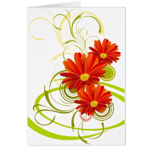 Red Gerbera Daisy Cards (Front)