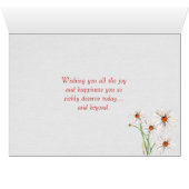 Red Gerbera Daisy for birthday Cards (Inside Horizontal (Bottom))
